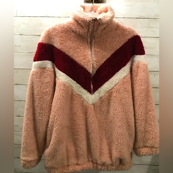 Sherpa Colorblock Chevron Half-Zip Pullover Sweater - Picture 3 of 6